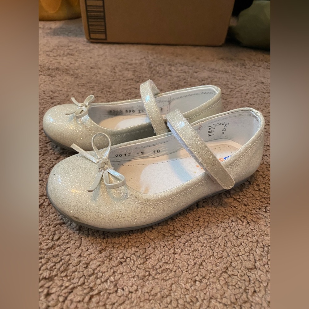 White Mary Jane flats